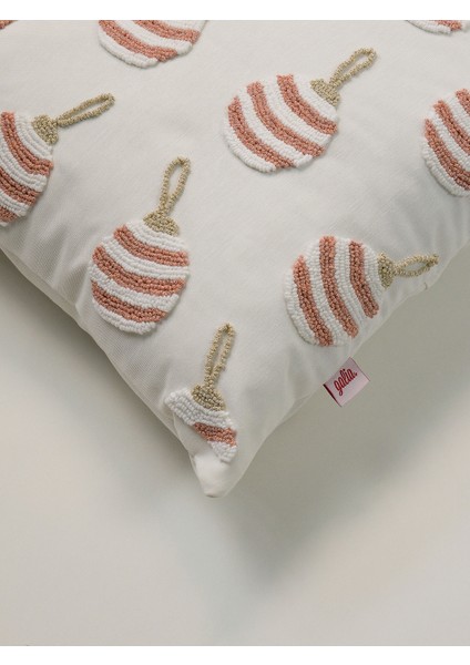 Orna Snow Beyaz - Simli Yılbaşı Serisi Noel Süsleri Punch Kırlent Kılıfı fiyatları