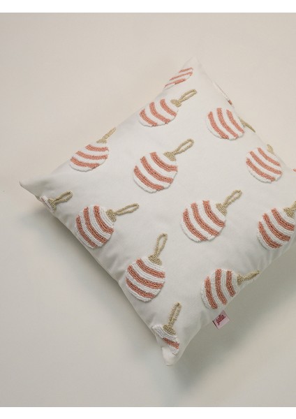 Orna Snow Beyaz - Simli Yılbaşı Serisi Noel Süsleri Punch Kırlent Kılıfı modelleri