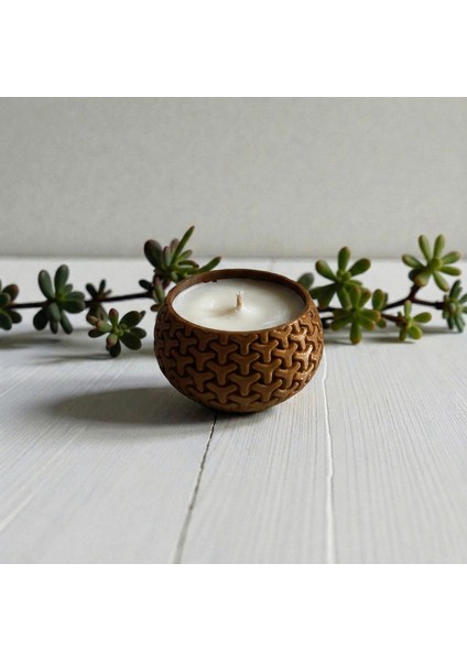 Geometrik Zincir Dokulu Dekoratif Mum Kabı fiyatları