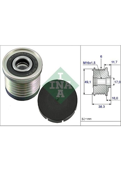 535003010 Alternatör Kasnağı Renault Laguna Iı 01> Megane Iı-Iıı 02>14 Trafıc Iı 06> Master Iı 06> 1.9dcı 7701477508
