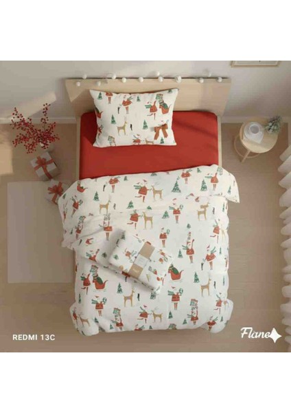 Flanel, Yeni Yıl, %100 Pamuk, Tek Kişilik Nevresim Takımı fiyatları