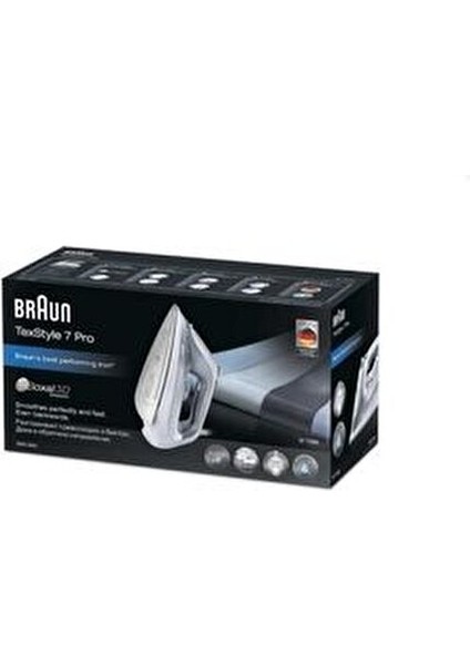 Texstyle 7 Pro Buharlı Ütü 2800 Watt Güçlü Performans Gri Renk 300 ml Su Kapasitesi