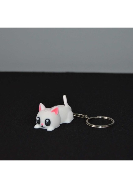 3D Oturan Sevimli Kedi Anahtarlık fiyatları