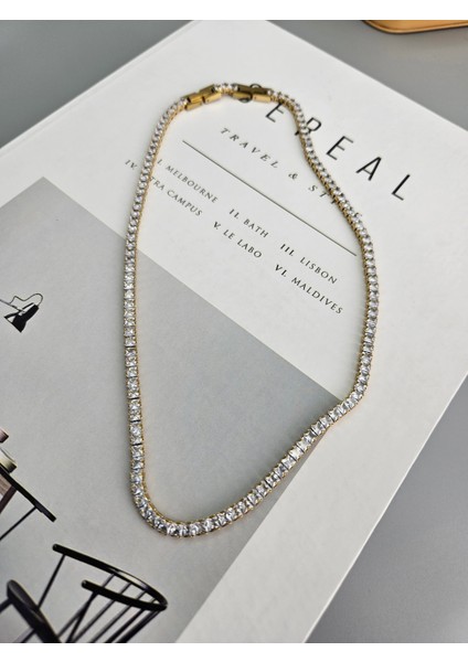 Çelik Gold Renk Suyolu Kolye