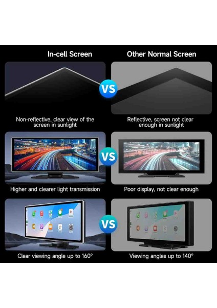 DEX1085 10.26″ Taşınabilir Kablosuz Carplay Android Auto Ekran Evrensel Araç & Plug-And-Play Multimedya Ünitesi fiyatları