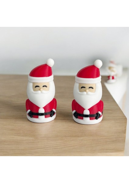 Sürpriz Gizli Bacaklı Şirin Noel Baba Figürü - 2 Adet