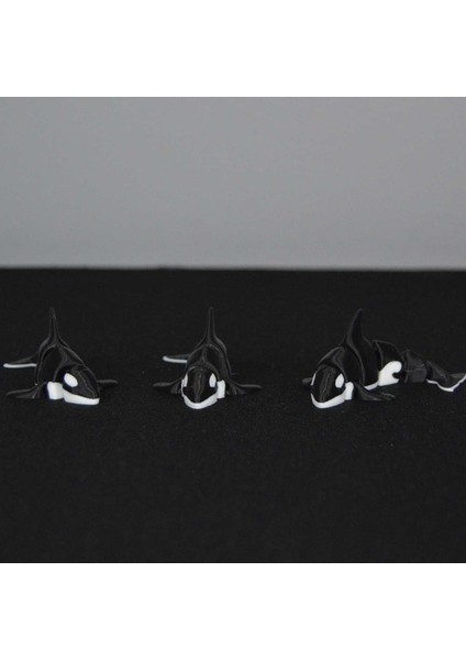 3D Hareketli Eklemli Orka Balina Küçük Dekoratif Figür ve Süs