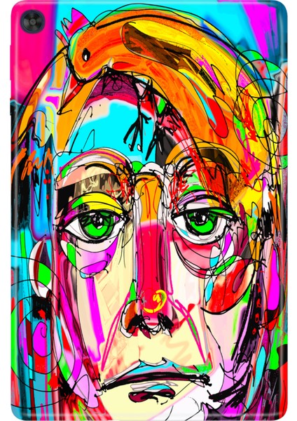 Huawei Matepad T10S-4 10.1" Kılıf Tablet Için Desenli Silikon Kapak - Çağdaş Tasarım