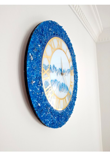 DUVARSAATI-35CM-MODERN Dekoratif Duvar Saati-Epoksi Duvar Saati-El Yapımı Duvar Saati-Hediyelik Duvar Saati modelleri