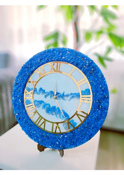 DUVARSAATI-35CM-MODERN Dekoratif Duvar Saati-Epoksi Duvar Saati-El Yapımı Duvar Saati-Hediyelik Duvar Saati