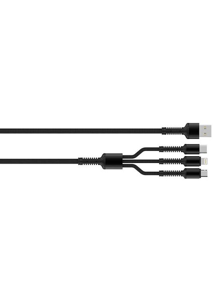 Siyah LC93 3 In 1 USB Kablo fiyatları