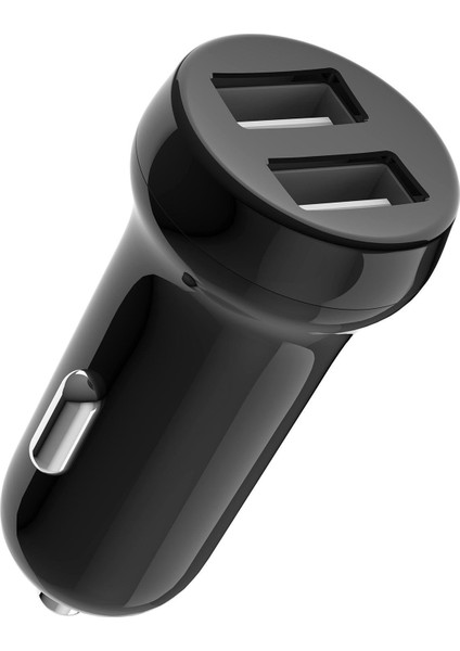 XC4056 15.5W Qc 3.0 Fast Hızlı Çift Usb-A Çıkışlı Lightning Kablolu Araç Içi Çakmaklık Şarj Aleti