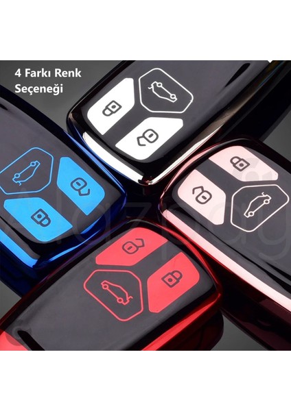Audi A6 A5 A4 Q7 Q5 S4 S5 S7 B9 A4L 4m 8W Tt Tts Rs 8s Parlak Tpu Anahtar Kılıfı indirimleri