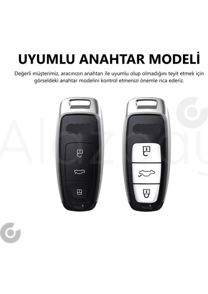 Audi A3 A4 A6 A7 A8 & B9 C8 4K D5 & S7 S8 & Q7 Q8 & E-Tron Gold Kenar Tpu Anahtar Kılıfı fiyatları