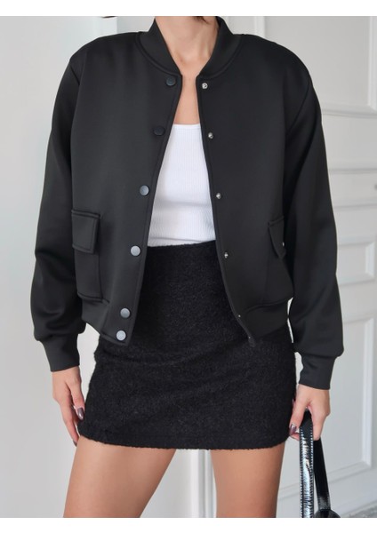 Siyah Scuba Bomber Ceket fırsatları