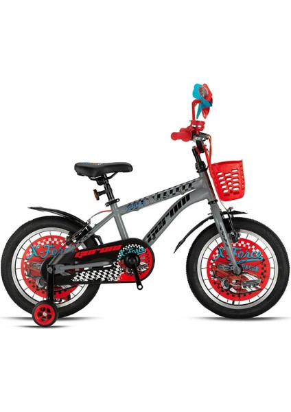 X-Force - 16" Mtb - 10' - Vitessiz - V.b - Nardo Gri-Siyah/kırmızı