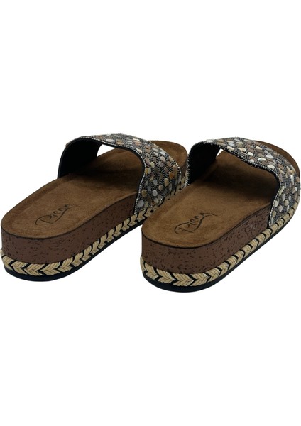 Füme Taşlı Kutulu Günlük Kadın Terlik fırsatları