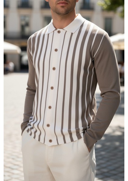 Erkek Çizgili Triko Gömlek fiyatları
