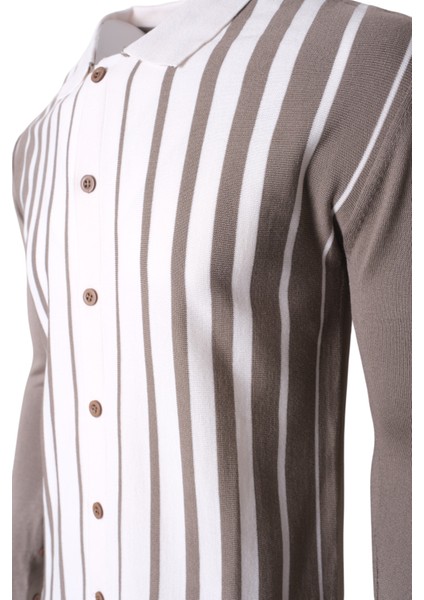 Erkek Çizgili Triko Gömlek indirimleri
