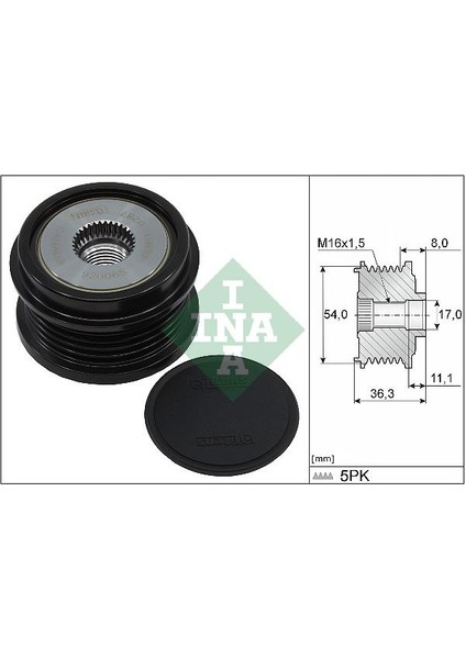 535033310 Alternatör Kasnağı Astra K 1.4 Insıgnıa B 1.5 B14XE-XNT-XFT-XFL-D14XFT-XFL-B15SFT-D15SFT-SFL 12674910-12638803-1202469