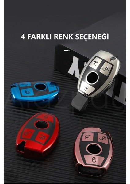 Mercedes A B C E S G Serisi Gl Gla Glc Cla Cls Amg Parlak Tpu Anahtar Kılıfı