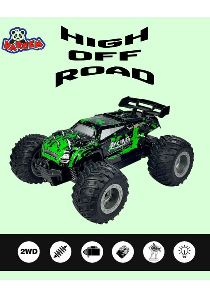 Uzaktan Kumandalı Full Fonksiyon 2.4g 1:18 Şarjlı High Off Road Araba