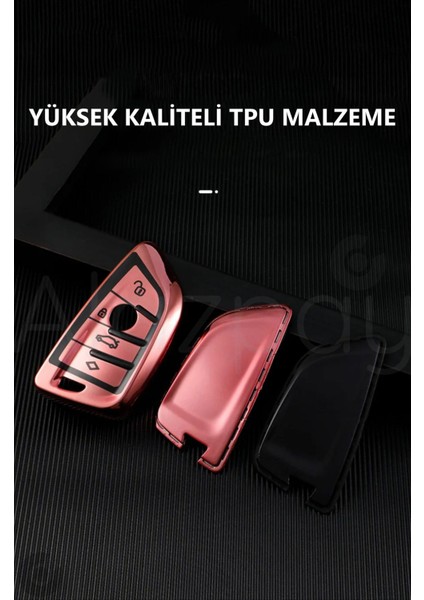 Bmw 1 3 5 6 7 Serisi G32 G30 G20 G11 & X1 X3 X5 X6 X7 & Z4 M Parlak Tpu Anahtar Kılıfı