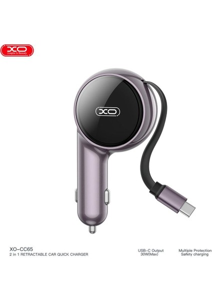 CC65 2 In 1 60W Araç Içi Çakmaklık Type-C Fast Hızlı Şarj Aleti fiyatları