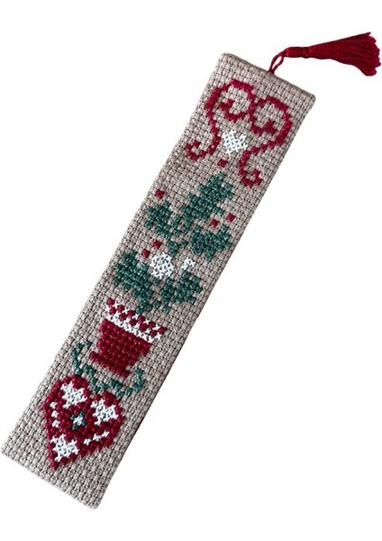 2460 El Yapımı Kanaviçe Işlemeli Noel Ağacı Temalı Kitap Ayracı fırsatları