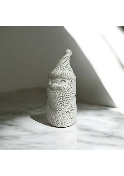 Fileli Tasarım Noel Baba LED Mumluk - Işıklı Yılbaşı Dekoru