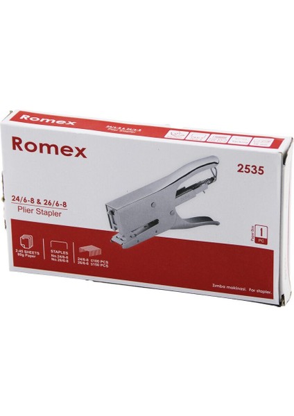 PENSE MODEL ÇELİK ZIMBA MAKİNESİ 24 /6-8 - 26 /6-8 56MM 100-150PCS TEL HAZNE 2-45 SAYFA= 80GR (5264)