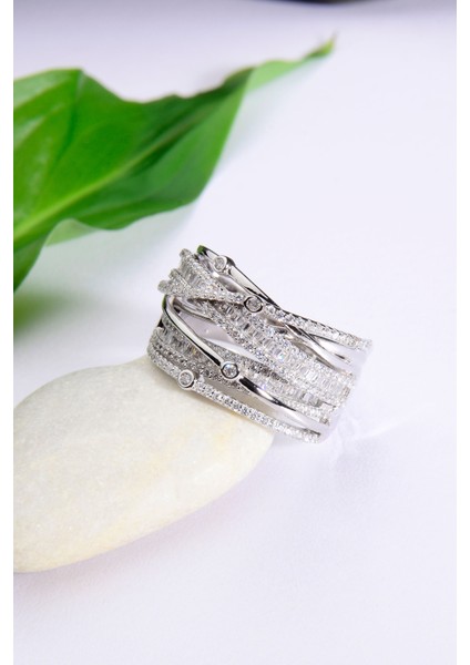 925 Ayar Gümüş Zirkon Montür Yüzük