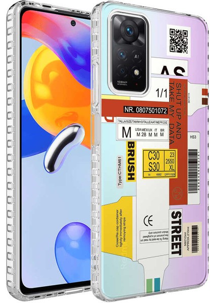 Xiaomi Redmi Note 11 Pro 5g Kılıf Airbag Kenarlı Renkli Desenli Silikon Akre Elegans Kapak-No2