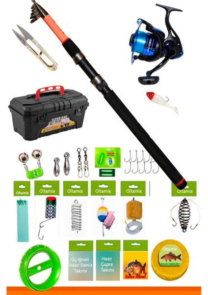 Çok Renkli Yeni Başlayanları Profosyonel Yapan Ekonomik Olta Seti Harika Kalite Deniz ve Göl Takım