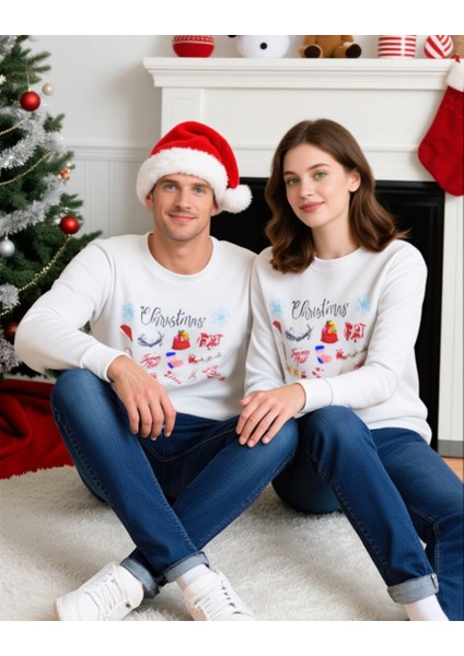 Yılbaşı Temalı Unisex Sweatshirt