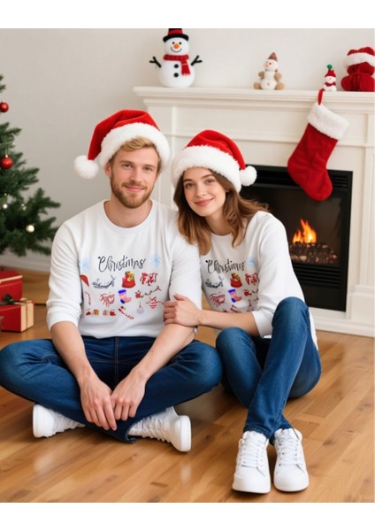 Yılbaşı Temalı Unisex Sweatshirt modelleri