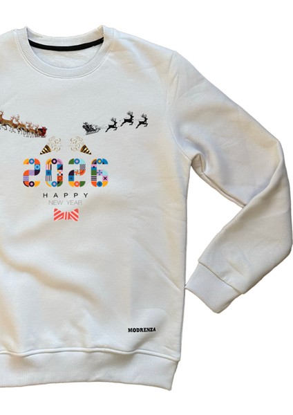 Yılbaşı Temalı Unisex Sweatshirt modelleri