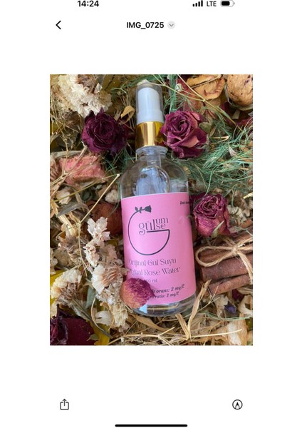 Gül Suyu Tonik Cam Şişe 100 ml %100 Saf ve Doğal Sprey Başlıklı (Rose Water) fiyatları