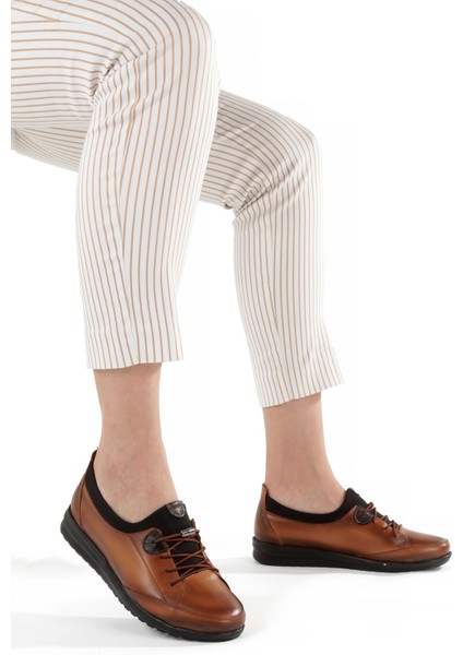 ARTI-ARTI014-BB-0051 Hakiki Deri Günlük Ortopedik Kadın Taba Babet Ayakkabı fiyatları