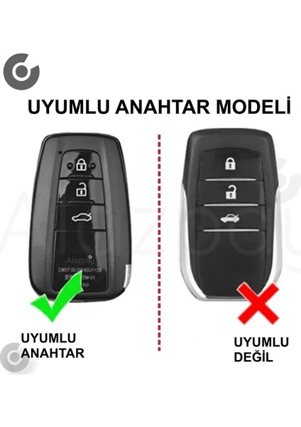 Toyota Corolla Rav4 Land Cruiser Camry Prado C-Hr Desenli Silikon Anahtar Kılıfı (3 Tuş) fiyatları