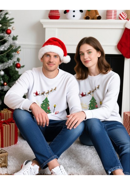 Yılbaşı Temalı Unisex Sweatshirt