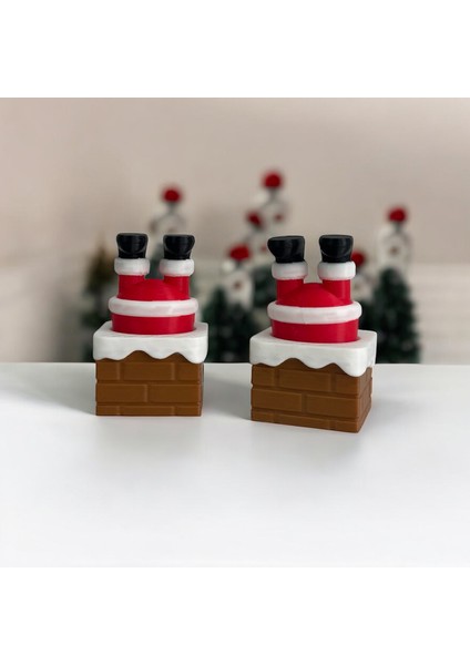 Bacaya Sıkışan Noel Baba Clicker - Mekanik Switchli Stres Oyuncağı