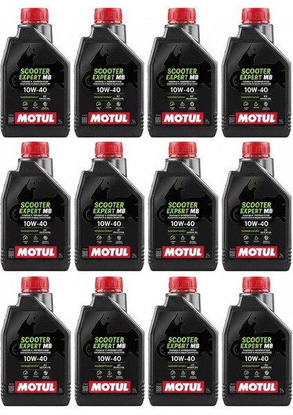 Scooter Expert MB 10W-40 – 12 x 1 Litre Yüksek Performanslı Scooter Motor Yağı (Güncel Tarihli)