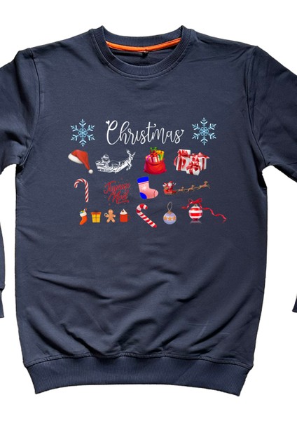 Yılbaşı Temalı Unisex Sweatshirt modelleri