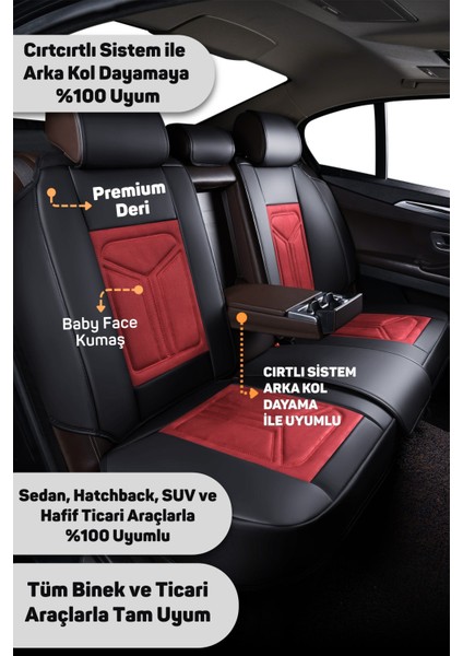 Fs Deri Serisi Lexus Ls 2006-2017 Ile Uyumlu Takmatik Kılıf, Kırmızı