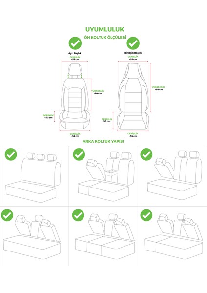 Fs Deri Serisi Chevrolet Lacetti 2003-2013 Ile Uyumlu Takmatik Kılıf, Gri
