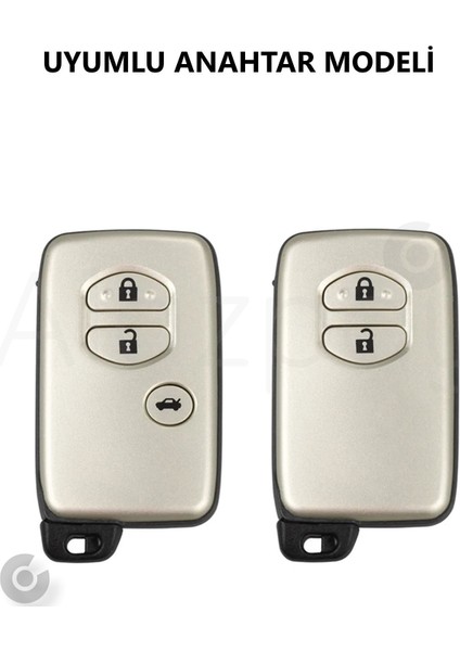 Toyota Yaris Auris Corolla Rav4 Verso Lan Cruiser Silikon Anahtar Kılıfı (3 Tuş) modelleri