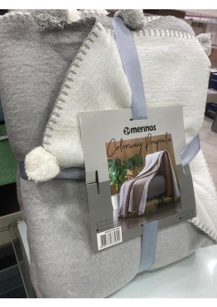 Çift Kişilik Merinos Ponponlu Battaniye fiyatları