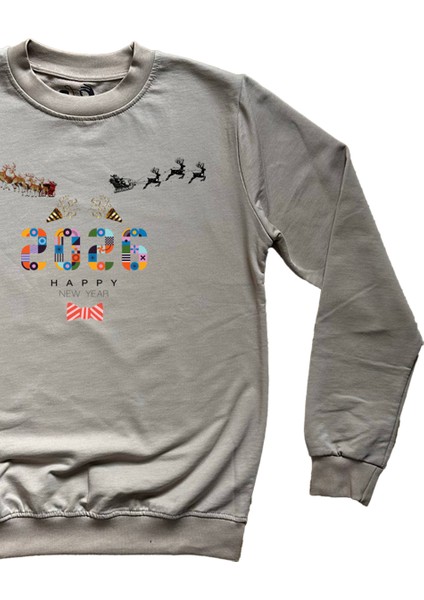 Yılbaşı Temalı Unisex Sweatshirt modelleri