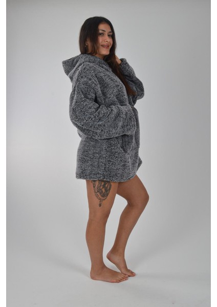 Welsoft Kapüşonlu Giyilebilir Tv Battaniyesi Unisex Peluş Oversize Panço Sabahlık fırsatları